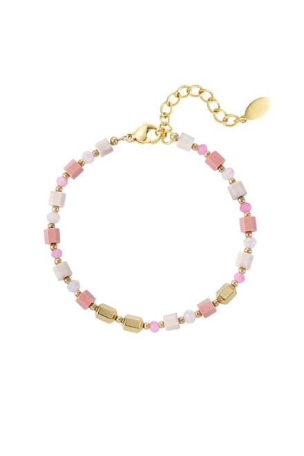 Armband vivid vibes - roze goud