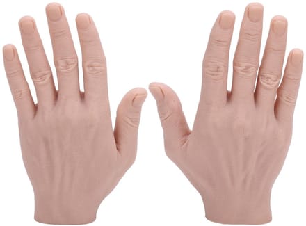 Dailygoods- Mannenhand Herbruikbaar - Siliconen Handmodel - Levensgroot Display - Sieradendisplay - Tattoo Training - Kunstschets 18x11 cm