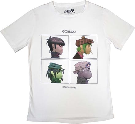 Gorillaz - Demon Days Dames T-shirt - 2XL - Wit