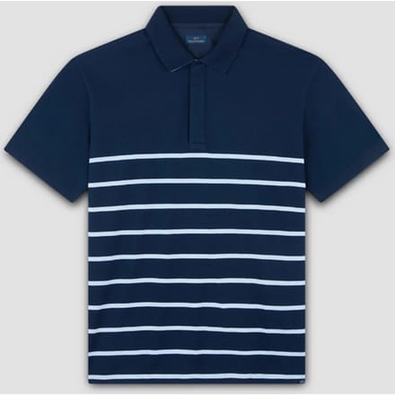 gestreepte paal man blauw-blauw