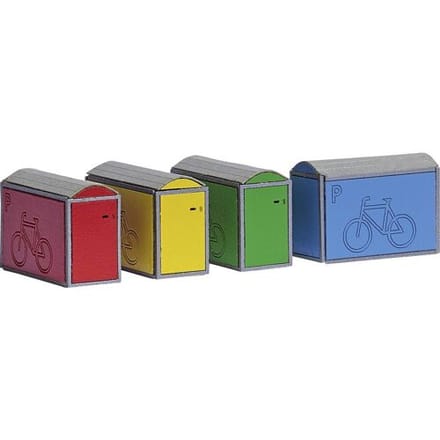 Busch 1988 H0 4 fietsenboxen Bouwpakket