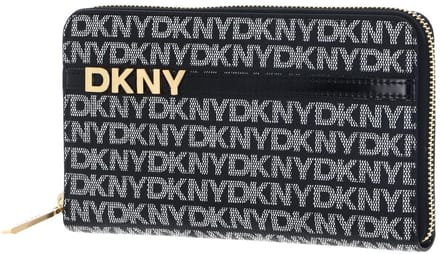 DKNY portemonnee Avril Zip Around Wallet BK Logo - BK zwart