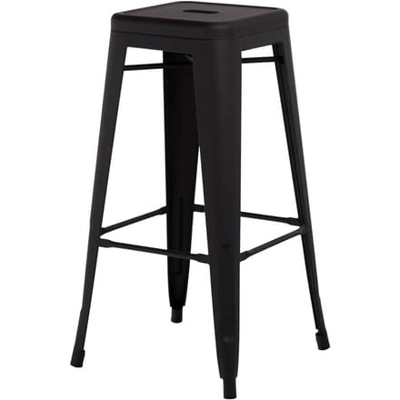 Legend Metalen barkruk mat zwart - 65 cm
