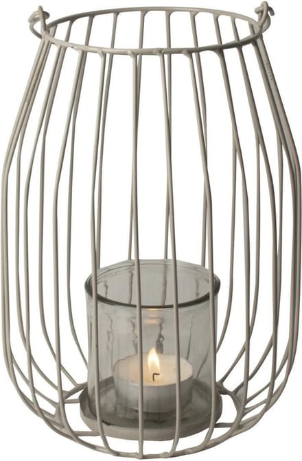 Gusta Lantaarn ø21xH29cm Lichtgrijs