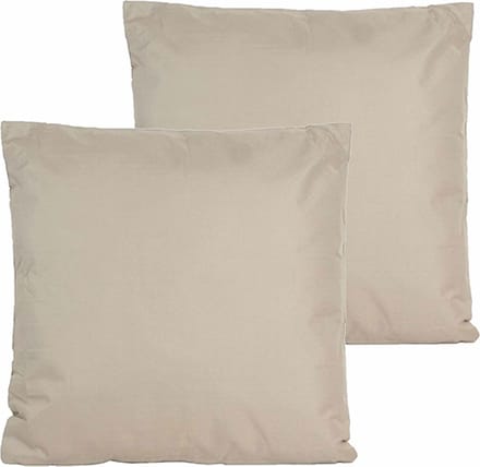 Anna's collection buitenkussen - 2x - Taupe/beige - 60 x 60 cm - binnen/buiten