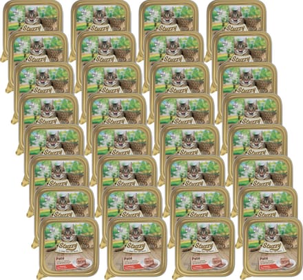 32x Stuzzy Kattenvoer Paté Rund 100 gr