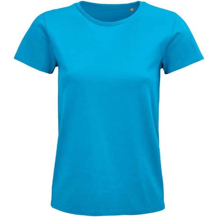 SOLS Dames/Dames Pioneer Organic T-shirt (Aqua)