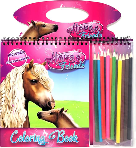 Horse Friends kleurboek met 12 potloden