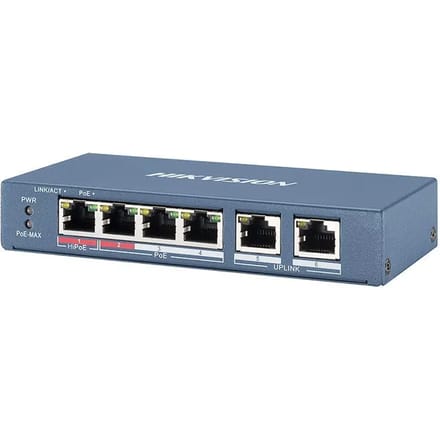 Hikvision SWITCH PoE DS-3E0106HP-E 6-PORTOWY Hikvisio