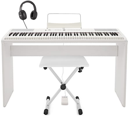 SDP-2 digitale Buffetpiano van Gear4music, bankpakket, wit