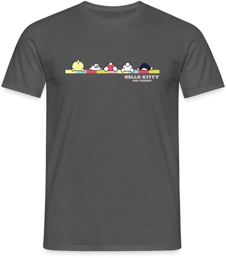 Hello Kitty En Vrienden Achterste T-Shirt Heren