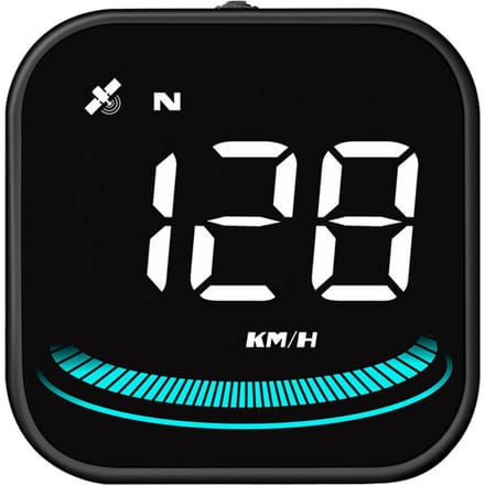 Smart HeadUp Display, universeel auto-GPS HeadUp-display met weergave van snelheid, kompas, aantal zwart