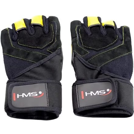 HMS RST01 - Sporthandschoenen - Zwart/Geel - Maat M