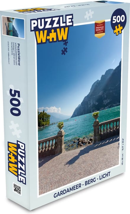Puzzel Gardameer - Berg - Licht - Legpuzzel - Puzzel 500 stukjes
