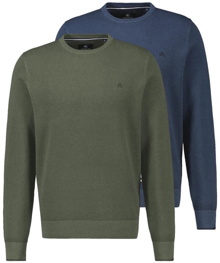 LERROS Heren trui 2 pack Basic