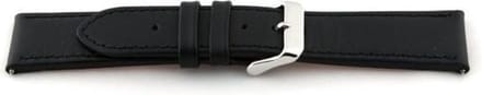Horlogeband Universeel I135 Leder Zwart 24mm