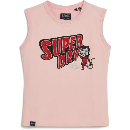 Superdry - Retro slim-fit bodywarmer met versiering - Dames - Vesten