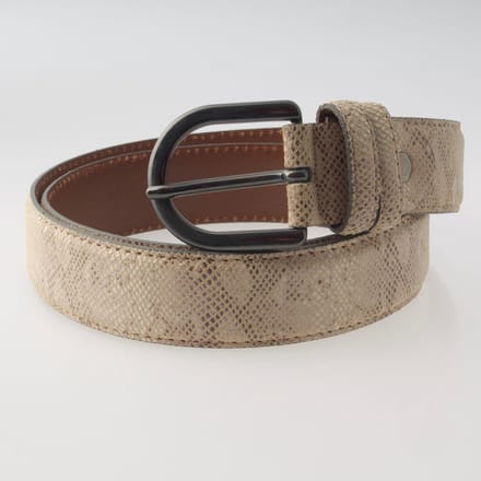 Dames Riem Rete Taupe – Italiaans Design – Taupe/Bruin – 75cm