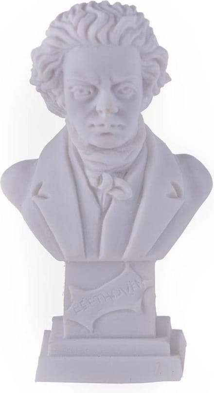 Music Gifts - Albast borstbeeld Ludwig van Beethoven - 7 cm