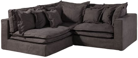 MASSIVMOEBEL24.DE hoekbank donkergrijs Korsika 238x234x90 cm SOFAS deels gemonteerd