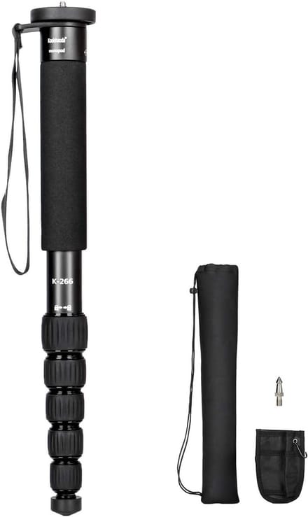 Draagbare Monopod met 6 Secties - Lichtgewicht Aluminium Unipod tot 10 kg