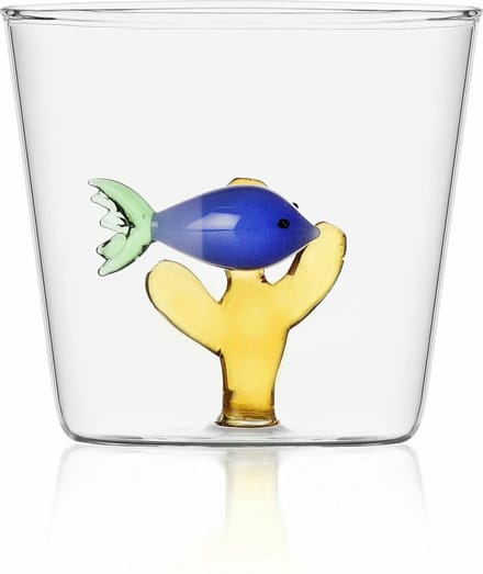 Ichendorf Milano - Waterglas Blue Fish Amber Seaweed - Waterglazen