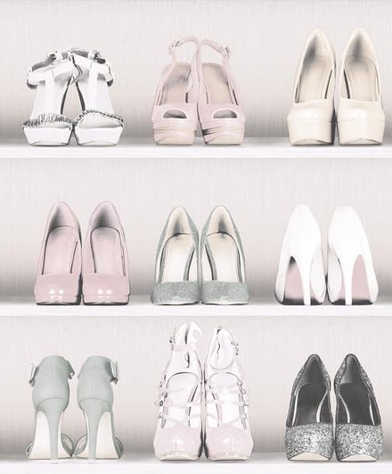 Exposure schoenen/pumps effen (vliesbehang, multicolor)