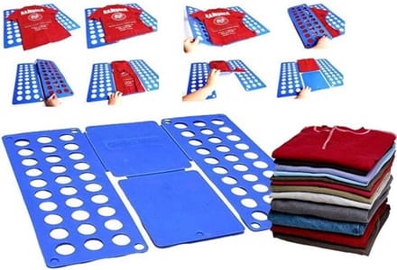 Kleding vouwplank - Opvouwen in 8 stappen - Blauw