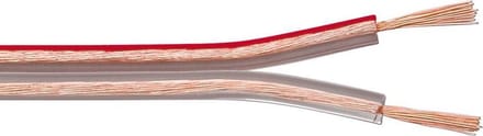 Luidspreker kabel (CCA) - 2x 4,00mm² / transparant - 50 meter