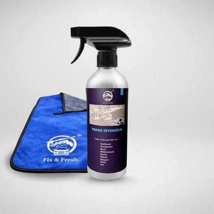 Fix & Fresh - Auto interieurreiniging set - Interieur reiniger 500 ML - Microvezeldoek 600 GSM