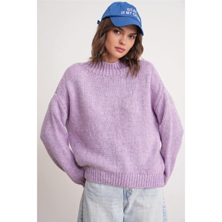 Relaxed Fit Crew Neck Dikke Gebreide Trui