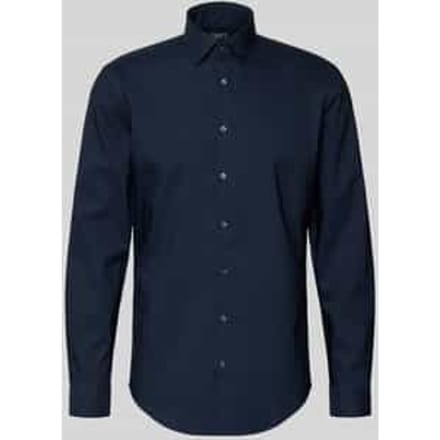 Slim Fit business-overhemd met Kentkraag