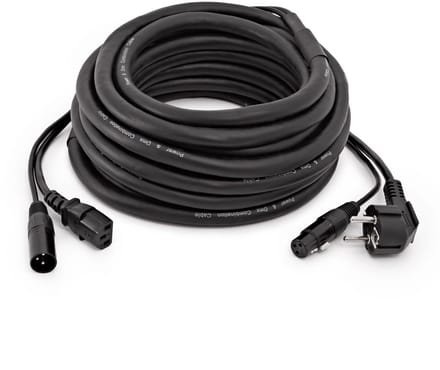 XLR en EU IEC Combinatiekabel van Gear4music, 10m