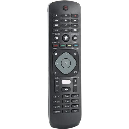Télécommande de remplacement noire pour téléviseur Philips Netflix (10 m 33 pi) blanc