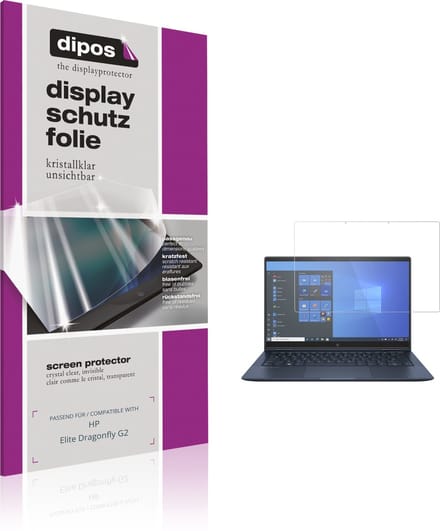 dipos – 2x Beschermfolie geschikt voor HP Elite Dragonfly G2 | Krasbestendige & heldere Screenprotector Ultra-Thin
