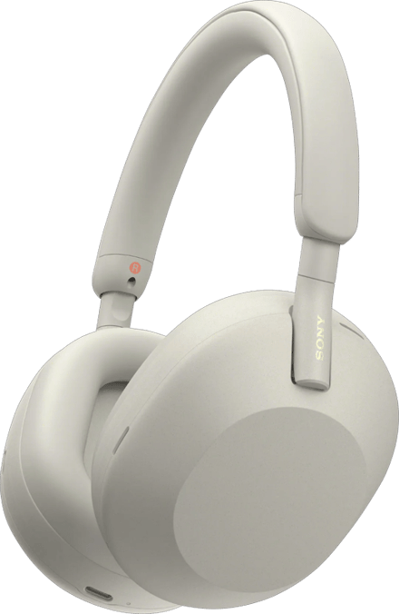 Sony WH-1000XM5 Draadloze ruisonderdrukkende koptelefoon in de kleur Zilver voor ongestoorde luisterervaring.