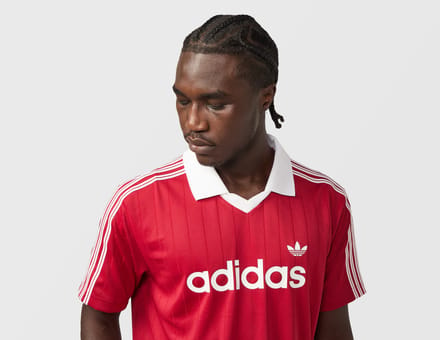 Adidas 3 stripes T-shirts Heren - Rood - Maat S - Poly Jersey