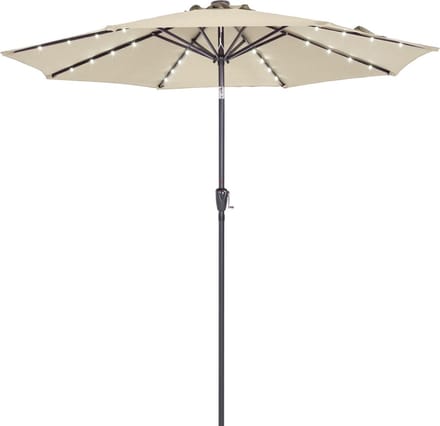 Kingsleeve Parasol Maïmi - LED Verlichting Kantelbaar 270cm - Crème