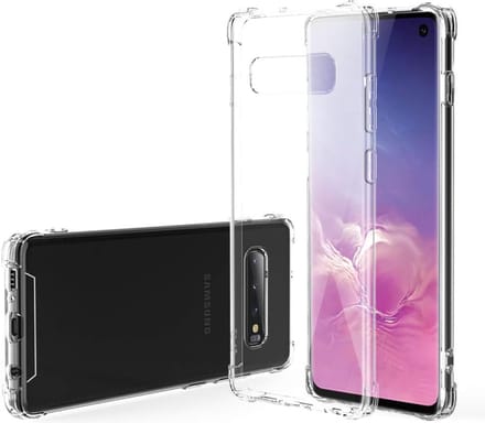 Shockproof Flexibele achterkant Silicone hoesje transparant Geschikt voor: Samsung Galaxy S10 Plus