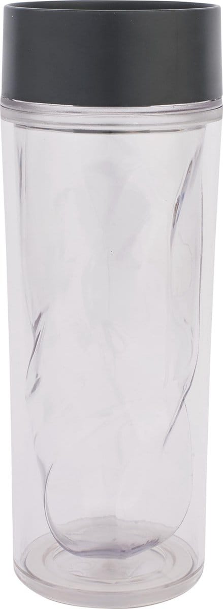 Q-Do Frozen Thermosbeker - Dubbelwandig Glas - 300 ml - Black