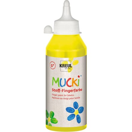 MUCKI-stof-Vingerverf, 250 ml - Geel