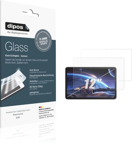 dipos – 2x Matte Pantserfolie geschikt voor Raemond K90 | 9H Screenprotector