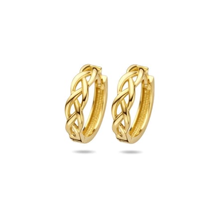 klapoorringen schakel 14K geelgoud 4023486