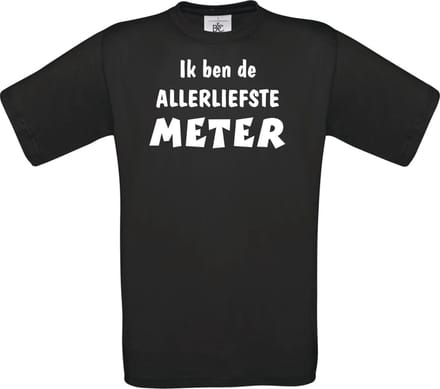 Mijncadeautje - T-shirt - Liefste Meter - Zwart (maat S)