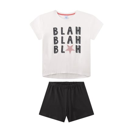 Sanetta Pyjama Pyjama Teenager Blah kurz Set van 1