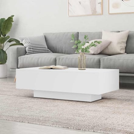 Salontafel - Bijzettafel - Woonkamer - Glad oppervlak - 100x49.5x31cm - Wit