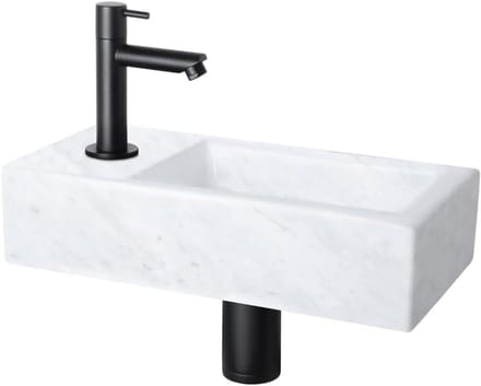 Wastafels Set - Toilet fontein - Handen Wassen - Compact Ontwerp - 37.5cm - Wit
