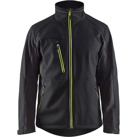 Blaklader Softshell Jack 4950-2516 - Mannen - Zwart/Geel - M