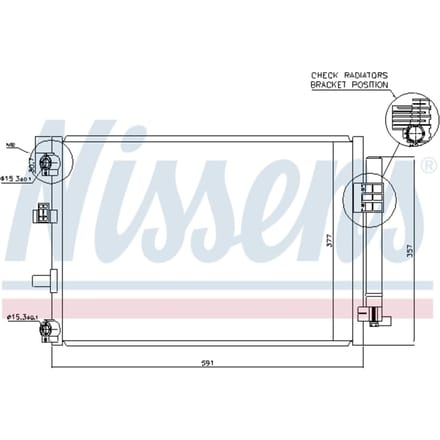Condensator, airconditioning NISSENS 940222