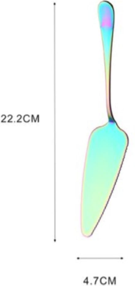 Taart Schep | Pizza Schep | Taart Snijder | Pizza Snijder | Met Kartelrand | RVS | MULTICOLOR